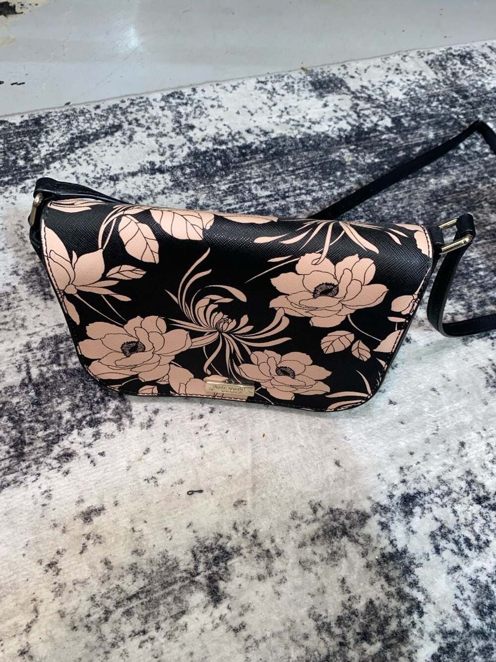Kate Spade Gardenia Floral Print Crossbody Bag